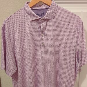 johnnie-O Purple Polo Shirt Short Sleeve Knit
